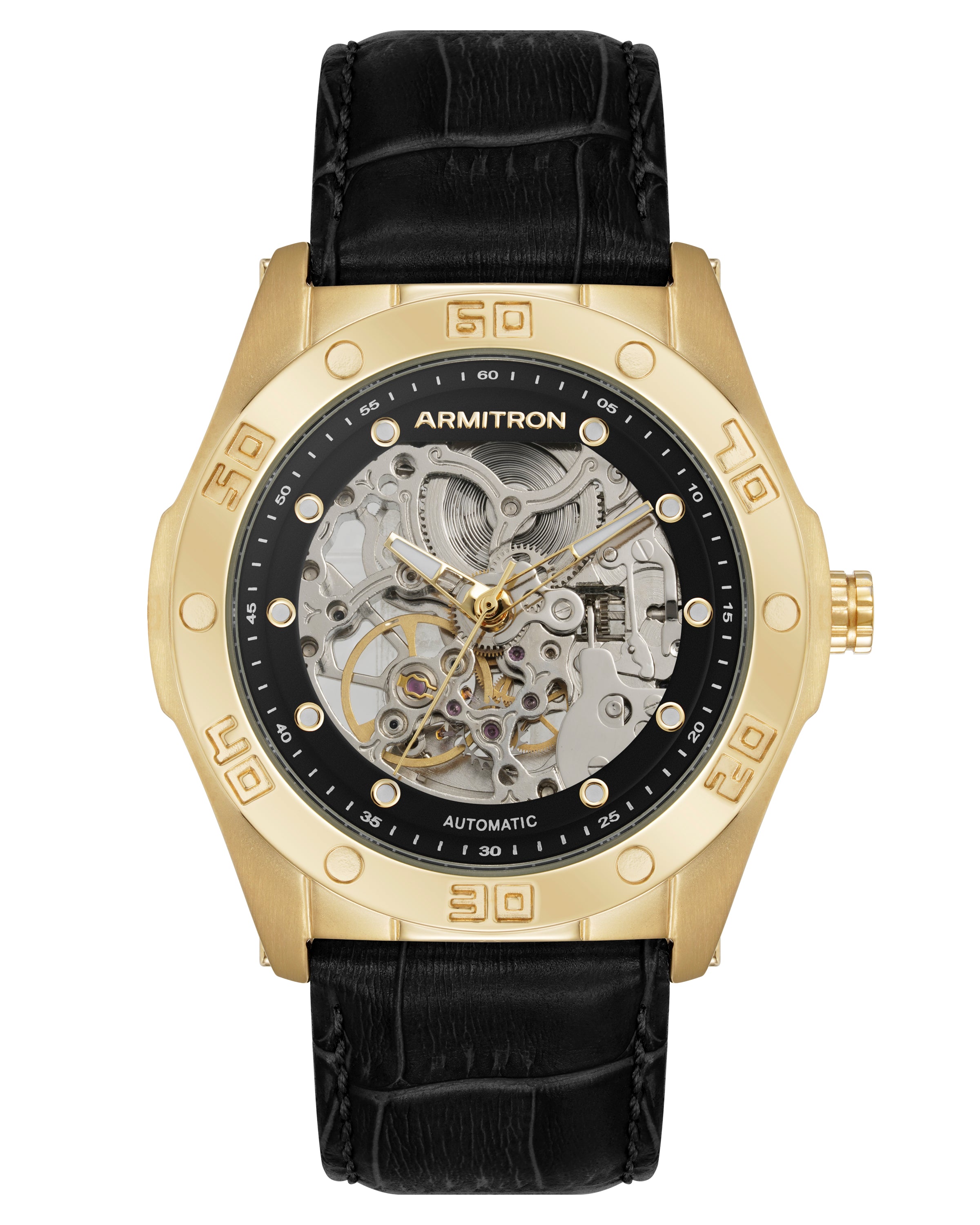 Skeleton™ | 42mm, Gold/Black-Men-Armitron