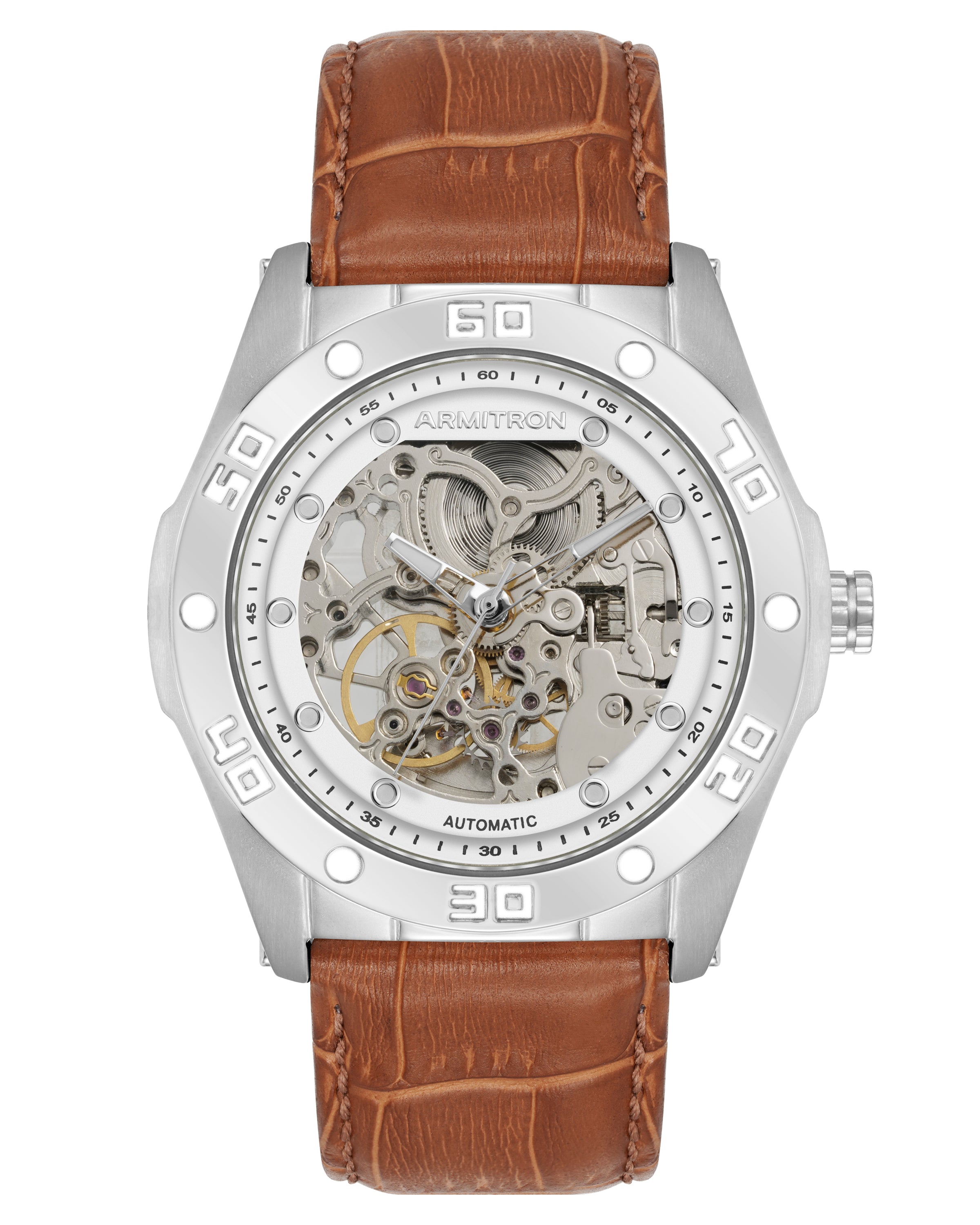 Skeleton™ | 42mm, Tan/Silver-Men-Armitron
