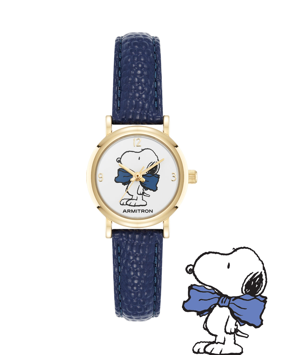 Armitron® KINGKONG金刚体育官网 x Peanuts: Dressed to the Nines | 24mm, Peanuts Navy/Gold-Women-Armitron